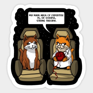 Funny Cat Professor Scientist Cute Kitten Teacher Sticker